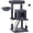 Smoky Gray, variant on 37.8-Inch Cat Tree Cat Condo Small Cat Tower with Widened Perch for Large Cats Indoor