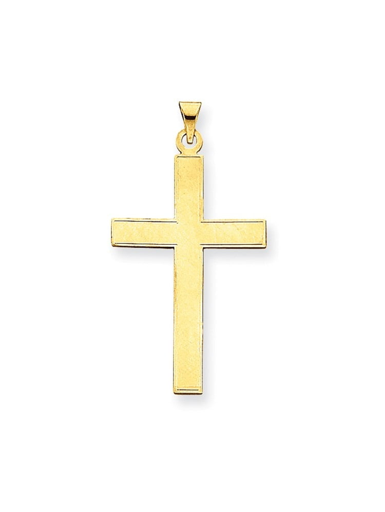 Mia Diamonds 10k White Gold Crucifix Pendant