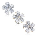 thumbnail image 6 of 14GA Five Pear CZ Flower 316L Surgical Steel Internally Threaded Dermal Anchor Top, 6 of 6
