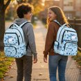 thumbnail image 3 of Chririnla Blue Polka Dot Pattern Zaino per ragazze with Lightweight Side Pockets Book Bag, traspirante 17 Inch School Bag for Hiking Daily Commute Elementary School, 3 of 9