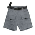 thumbnail image 4 of Women Work Pants Long Women'S Spring/Summer Mid-Waist Pocket Denim Overalls Casual Shorts Pants Gray XL, 4 of 8