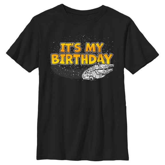 Boy's Star Wars Millennium Falcon It's My Birthday  Graphic T-Shirt
