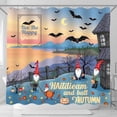 thumbnail image 1 of Whimsical Rideau de Douche Halloween avec Citrouilles & Scène Effrayante, 1 of 4