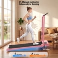 thumbnail image 3 of 3-in-1 Walking Pad with 8% Incline & Vibration, 2.5HP Under Desk Treadmill for Home Office, 300 lbs Capacity Foldable Treadmill with Handlebar, Installation-Free & Space-Saving, 3 of 7