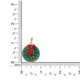 thumbnail image 2 of cocojewelry Christmas Wreath Red Bow Poinsettia Dangle Post Earrings, 2 of 2
