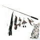 thumbnail image 4 of BRIGHTFUFU 6 unids de burlas telescópicas Stick Creative Teaser Suministro de burlas de burlas divertidas Varita con 5pcs cabeza de pluma para mascotas gatito gato (negro), 4 of 8