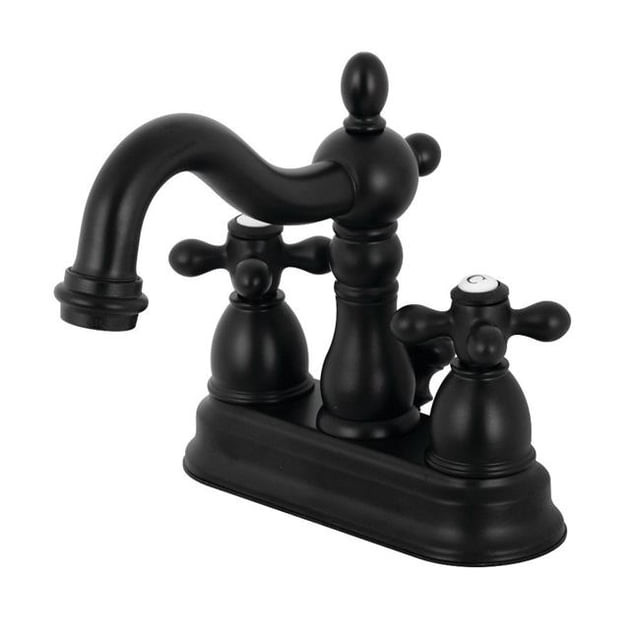 Kingston Brass Robinet de Toilette Traditionnel 4 Po - Noir Mat