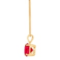 thumbnail image 2 of 0.5 ct Brilliant Round Cut Solitaire Simulated Ruby 14k Yellow Gold Pendant with 18" Chain, 2 of 4