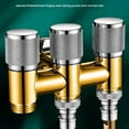 thumbnail image 3 of Bathroom Toilet Partner Three Way Faucet Angle Valve Long Lasting All Copper Material Convenient Autocephaly Water Outlet, 3 of 12
