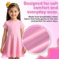 thumbnail image 6 of MISS POPULAR Girls 3 Pack Short Sleeve Skater Dress Soft Cotton Cute Designs Spring Summer | Sizes 4-16, 6 of 7