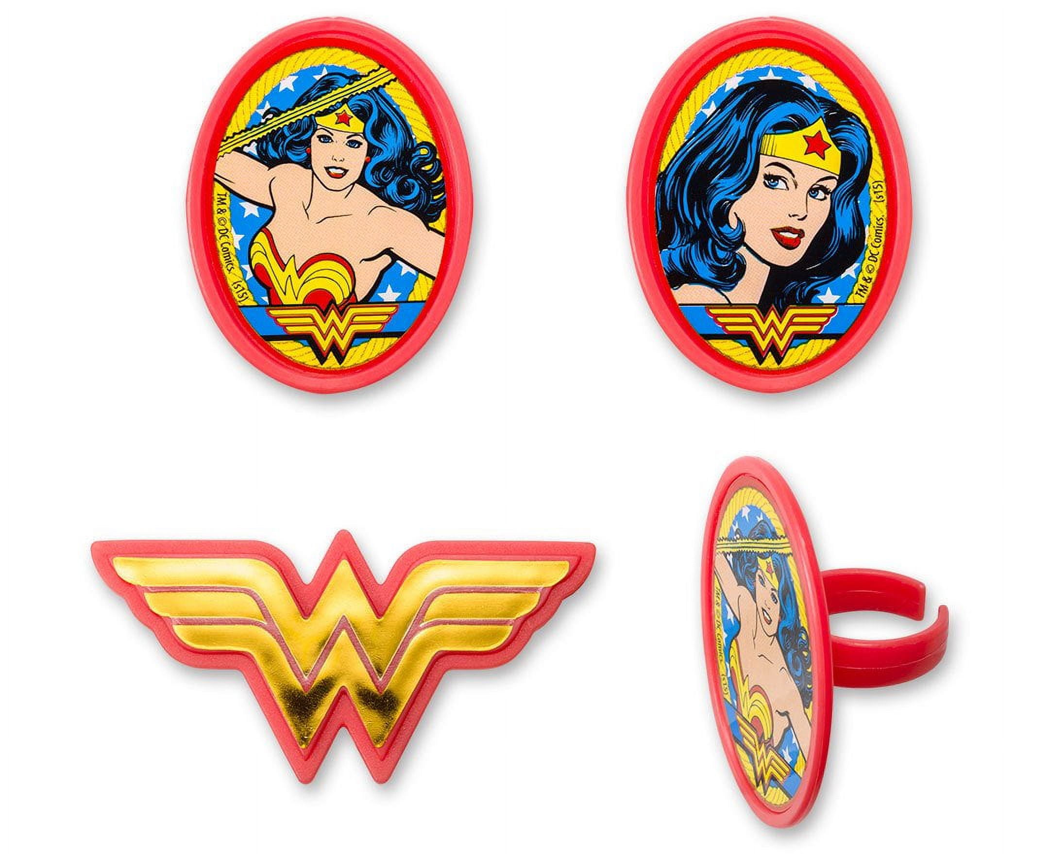 Wonder woman cupcake rings sale