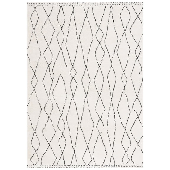 SAFAVIEH Melody Cory Modern Area Rug, Ivory/Black, 5'3" x 7'6"