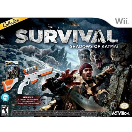 Cabela's Survival: Shadows of Katmai (GAME & TOP SHOT ELITE GUN BUNDLE) Nintendo (Best Wii Gun Games)