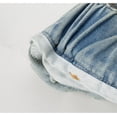 thumbnail image 6 of CUZIBR Boys Summer Denim Shorts Unique Patchwork Vintage Ripped Distressed Jeans Pants Wide Leg Elastic Waist Washed Fashionable Baggy Half Cargo Jeans Trousers Stylish Streetwear,Blue,7-8 Years, 6 of 9