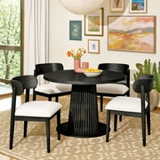 Beautiful by Drew Round Dining Table, Rich Black Finish