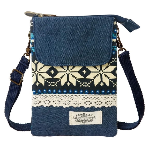 KXF Small Crossbody Bag for Women Mobile Phone Purse National Pattern Shoulder Bag Handbags Coin Pouch for Women