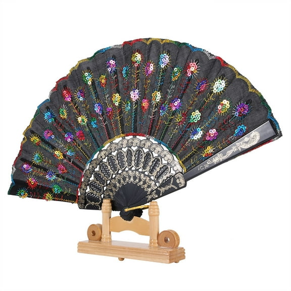 1Pcs Handy Fan Display Holder, Chinese Fan Decorative Stand Handy Fan Display Holder Bamboo Folding Fan Stand, Decorative Folding Fan Base Props Accessories For Wedding Party Exhibition