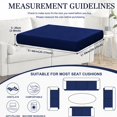 thumbnail image 2 of FLASHLUMI Stretch Outdoor Patio Sofa Cushion Covers, Elastic Full Wrapped Seat Cushion Slipcovers, Machine Washable Anti-Pilling Furniture Protector Covers, Navy Blue, 14 Pack, 2 of 6