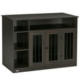 thumbnail image 3 of PawHut Dog Crate Furniture with Storage Space, Dog Kennel with Lockable Door, Pet Cage for Large Medium Dogs, 47" x 23.5" x 35", Brown, 3 of 10