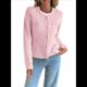 thumbnail image 2 of Suéteres Tipo Cárdigan de Punto para Mujer, de Principios de Otoño, de Larga, con Abertura Frontal y Botones, Chaqueta Corta Informal de Moda. Rosa L, 2 of 8