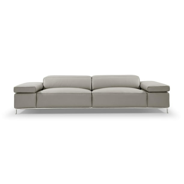 Contemporary Italian Premium Leather Sofa Light Grey J M I800 Com Contemporary Italian Premium Leather, Imported Italian Leather Sofas