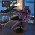 thumbnail image 5 of BEZT Gaming Chair Ergonomic Recliner Racing Chair, High Back Swivel Chair with Adjustable Footrest, Backrest and Lumbar Support, Headrest and Cup Holder, Purple, 5 of 5