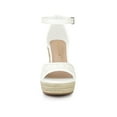 thumbnail image 6 of BLISSFUL STEP Women's Ankle Strap Platform Espadrilles Wedge Heel Sandals, 6 of 7