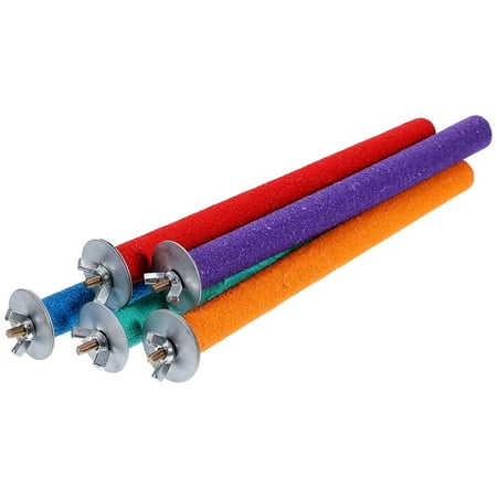 5 Pcs Parrot Frosted Standing Bar Bird Stand Parrot Stick Cage for Calopsita Bird Perch Parakeet Toys Parrot Stand
