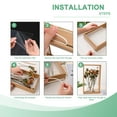 thumbnail image 4 of 1-Pack Dried Flower Frame, 6 x 6 Inch Double Acrylic Wooden Dried Flower Photo Floating Frame [Wood Color], 4 of 7