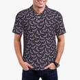 thumbnail image 1 of Balery Bat Purple Camisa Polo de Hombre con Estampado, de Manga Corta y Tejido Medio, Camisa Tipo Golf Polo-Medium, 1 of 6