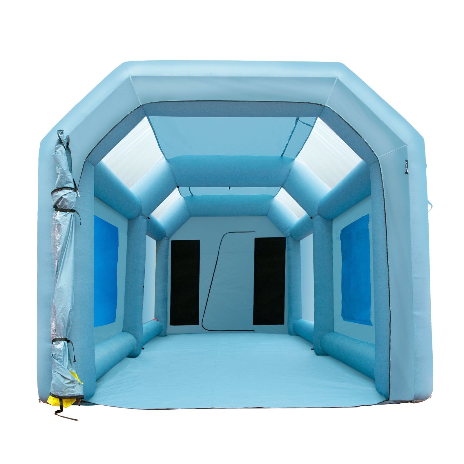SKYSHALO Inflatable Paint Booth, 28x16x11ft Inflatable Spray Booth, High Powerful 750W+950W Blowers Spray Booth Tent, Car Paint Tent Air Filter System for Car Parking Tent Workstation Motorcycle