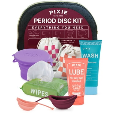 Pixie Menstrual Disc Kit - No Metals or Toxins - 100% Medical-Grade Silicone - Best Period Disc Starter Kit - Removes Like a Tampon - Proven to Become A Successful Menstrual Disc User