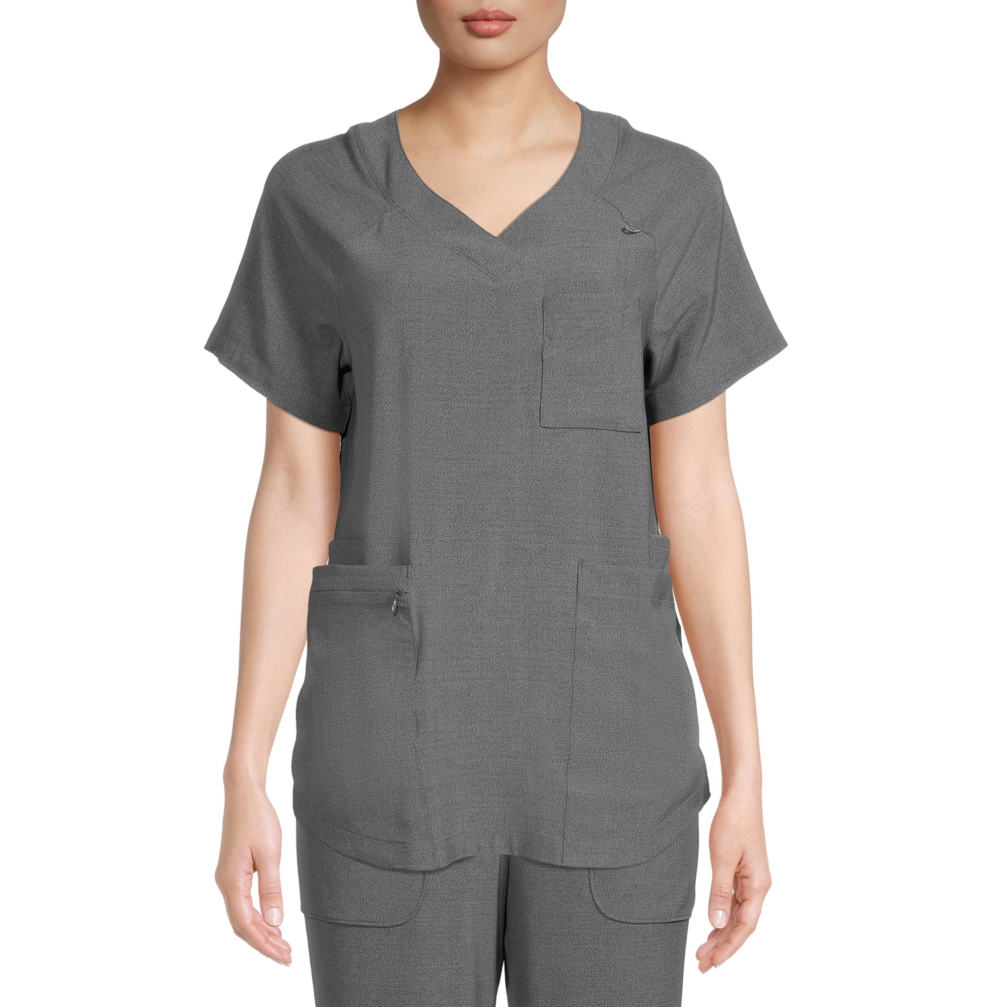 ClimateRight by Cuddl Duds Short Sleeve V-Neck Scrub Top (Women's )