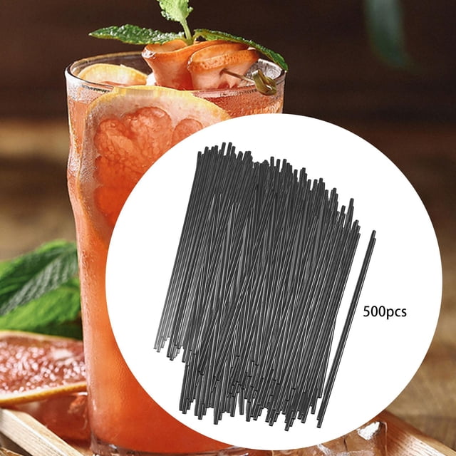 500 Pajitas Para Batidos, Tubo Recto Creativo De 4mm Para Té, Utensilios De Cocina Y Bebidas