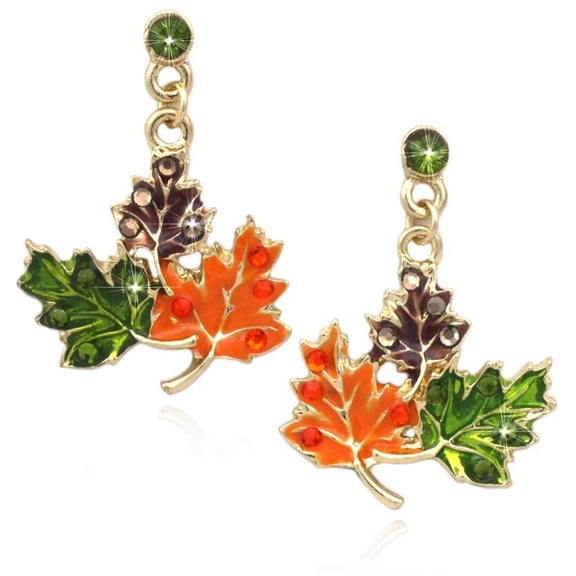 cocojewelry maple fall leaves dangle earrings thanksgiving halloween jewelry