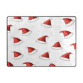 thumbnail image 5 of Yayeee Area Rugs for Living Room 5.2'x4' Non Slip Washable Bedroom Floor Carpet, Cute Santa Hats Pattern, 5 of 5