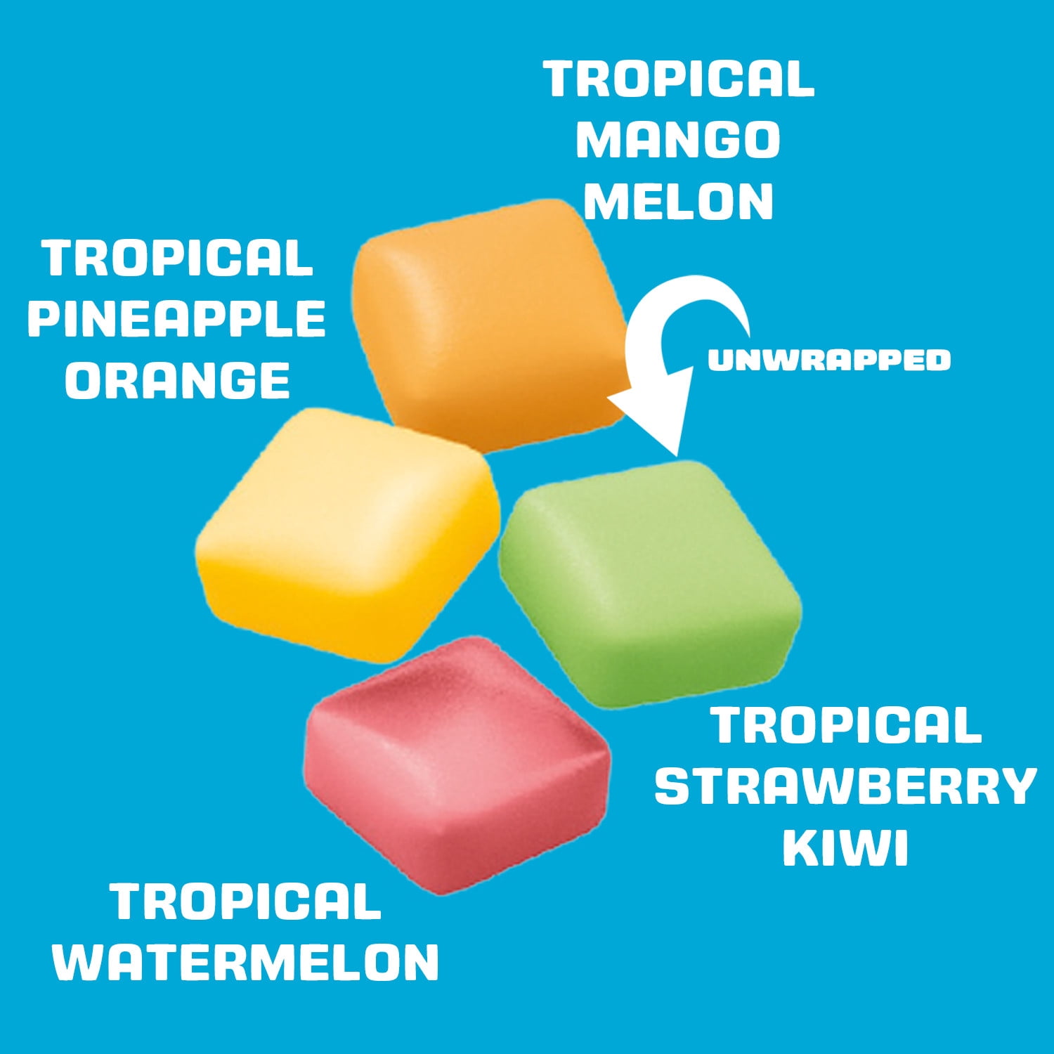 Starburst Minis Tropical Sunset Unwrapped Fruit Chews, Grab'N'Go - 7.2 oz Bag