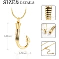 thumbnail image 2 of Constantlife Fishing Hook Cremation Jewelry for Ashes Holder Necklace Memorial Jewelry Urn Neckless Lockets For Human / Pet Ashes, 2 of 6