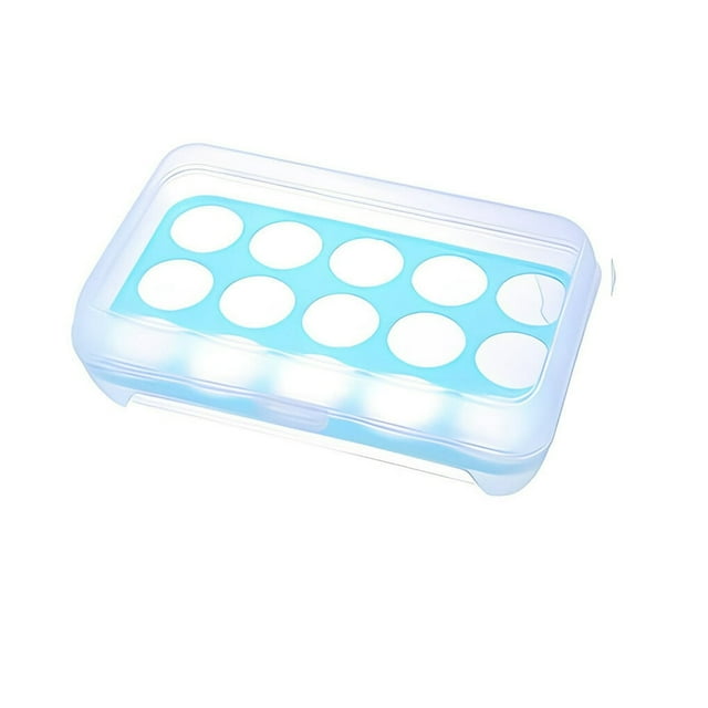 MesaSe 15 Grid Egg Storage Box Refrigerator Storage Containers with Lid Fresh Keeping Boxes Household Eggs Holder for Kitchen
