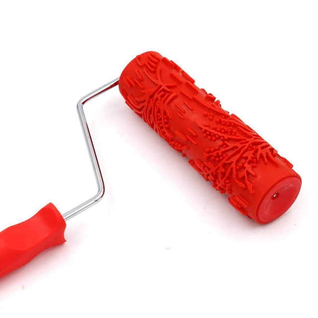 ziyahi 7" Assorted Embossed Floral Pattern Painting Roller with Plastic Handle F