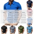 thumbnail image 3 of SeCaotees Men's Short Sleeve Quarter Zip Polo Shirt Turn‑Down Collar Slim Fit Soft Stretchy Knit Fabric For Dating Weekend Outdoor Daily Wear Tops Army Green,L, 3 of 9