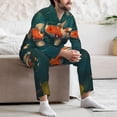 thumbnail image 7 of Uemuo Koi Pond Lilies Pattern 2-Piece Loungewear Set - Men’s Soft Sleepwear, Cozy Winter PJs, Comfy Sleep Set-XX-Large, 7 of 7