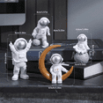 thumbnail image 4 of 4 Pcs Astronaut Figure Statue Figurine Spaceman Sculpture Educational Toy Desktop Home Decoration Astronaut Model Blue, 4 of 10