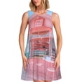 thumbnail image 1 of Fotbe Pastel Pink Beach Cafe Vestido de Verano sin Mangas para Mujer – Vestido Midi Línea A, Estilo Camiseta Floral, Vestido Playero Casual y Fluido, 1 of 7