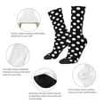 thumbnail image 6 of Junzan Black And White Polka Dot Mens Funny Socks For Men Women Colorful Fun Novelty Crew Patterned Socks, 6 of 9