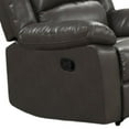 thumbnail image 3 of Lizzy Manual Glider Recliner Chair- Pillow Arms- Solid Wood- Gray Leather, 3 of 6