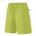 thumbnail image 2 of Liyamei Boys Running Shorts with Drawstring and Elastic Waist for Gym Workout Size 4-14,Green, 2 of 6