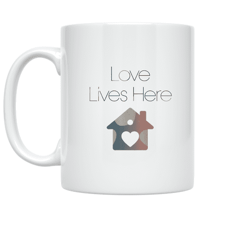 Love Lives Here Modern Home Design - Home Decor Enthusiast - 11 oz Ceramic Coffee Mug