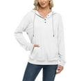 thumbnail image 4 of ONLYSHE Women's Tie-Dye Button-Down Oversized Hoodie, Casual Long Sleeve Pullover Top, 4 of 5