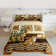 thumbnail image 2 of Castle Fairy Wildlife Leopard Queen Comforter Set,Bohemian Leaves Bedding Comforter Set, 2 of 8